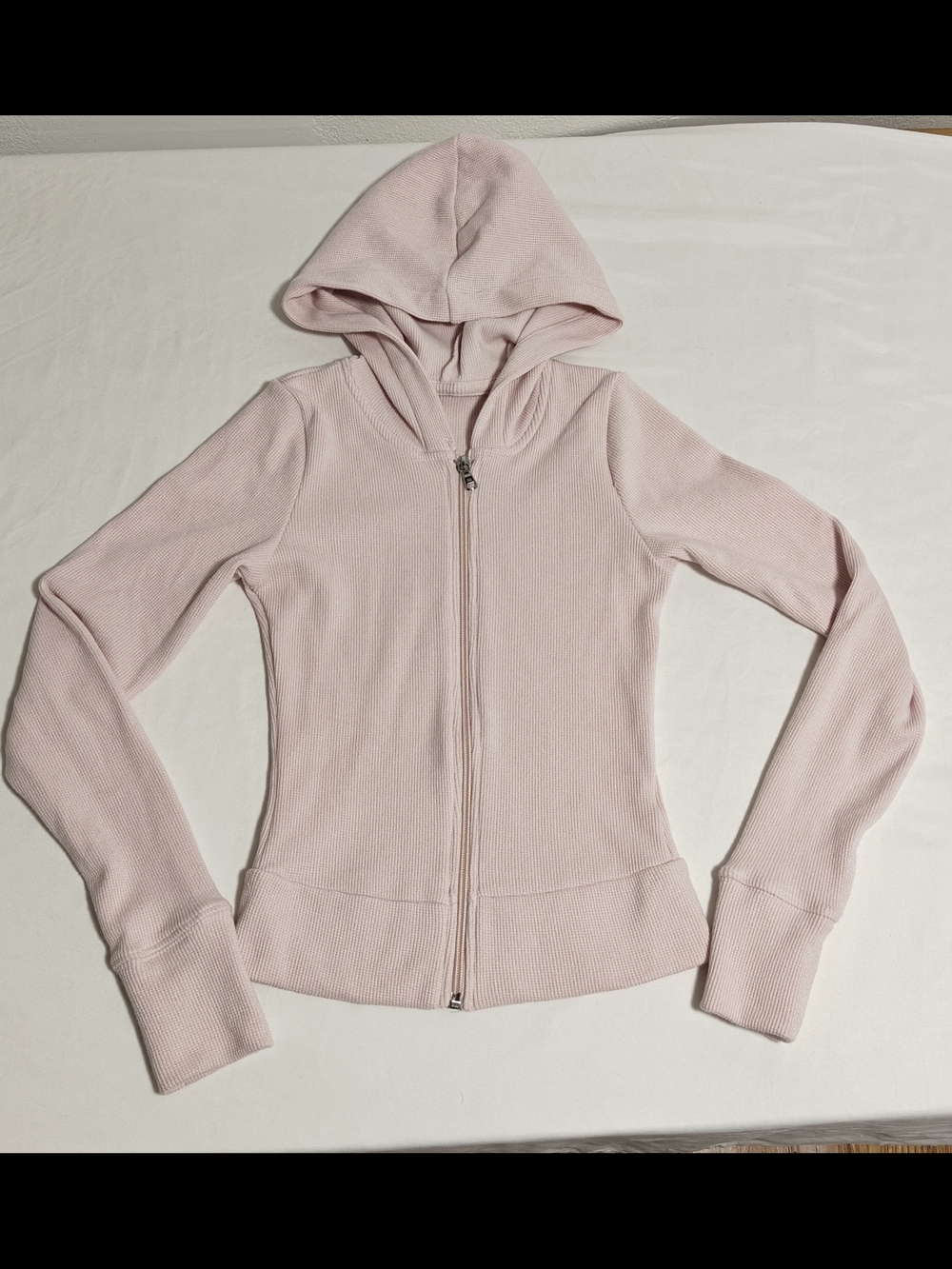 Light Pink Hooded Zip-Up Jacket